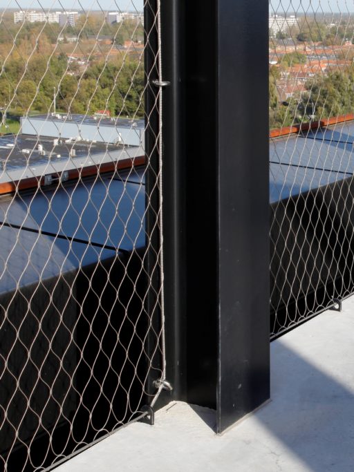 Randconstructie hekwerk met kabels