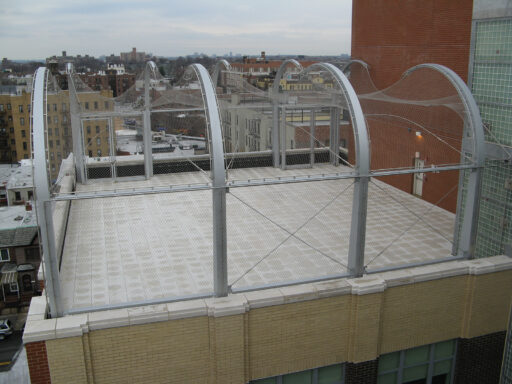 School of Leadership Developemnt Cable Mesh Rooftop Playground Enclosure - Carl Stahl DecorCable