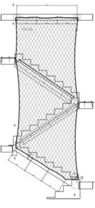 Tekening Trap kabelnetten - Carl Stahl
