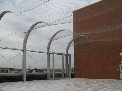 School of Leadership Developemnt Cable Mesh Rooftop Playground Enclosure - Carl Stahl DecorCable