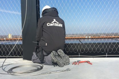 rvs-kabelnetten-basketbalkooi-nautique-amsterdam-noord-6-montage-Carl Stahl Benelux