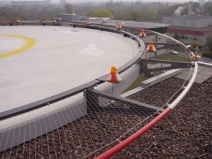 Netten rondom helikopterplatform